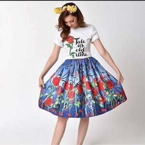 Unique Vintage Beauty and the Beast skirt 3X
